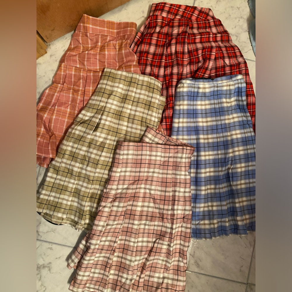 Plaid skirts bundle of 5 - NWOT